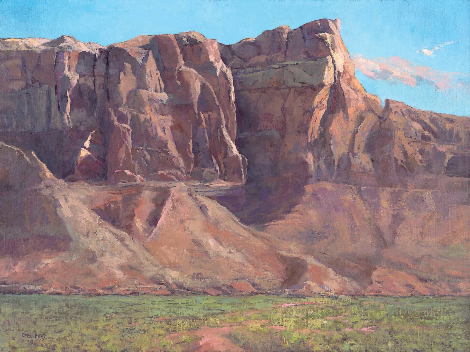 Vermillion Escarpment by Jan Marie De Lipsey, featured work at the WAOW 54th National Exhibition, Dreamweavers
